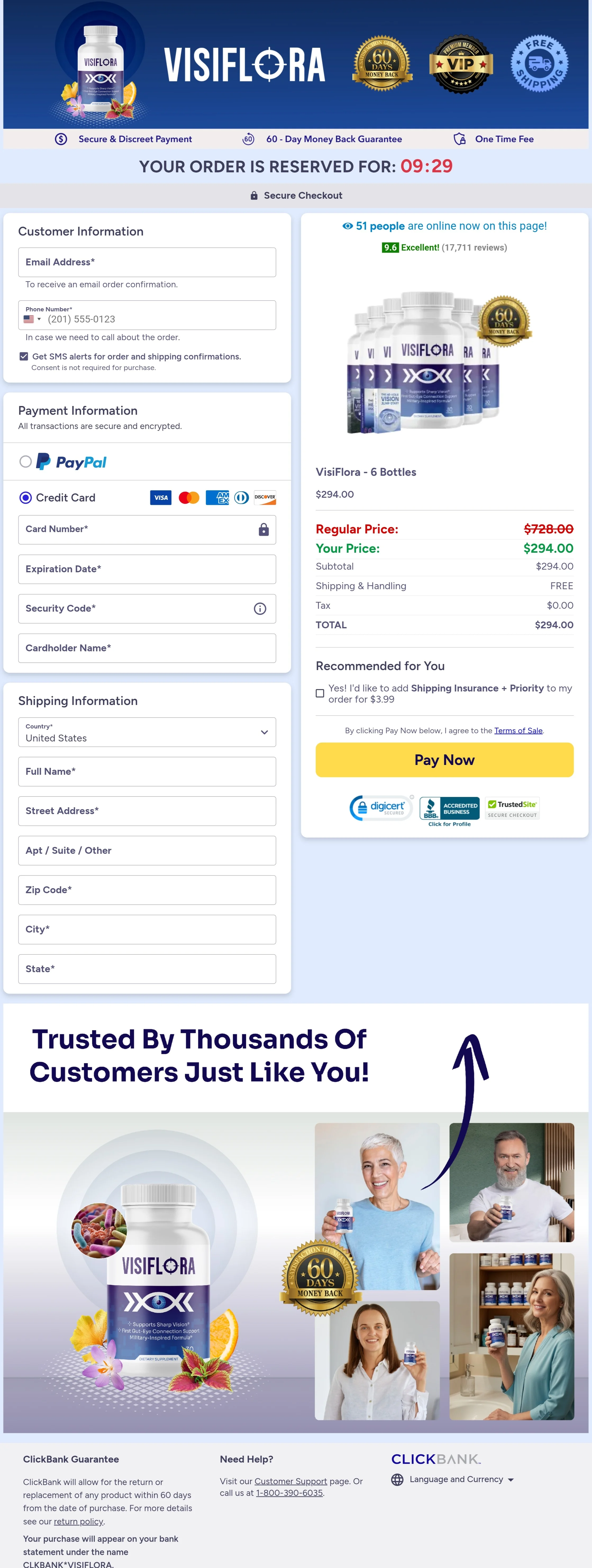 VisiFlora order form